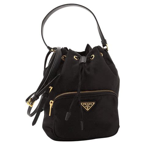 prada bucket leather bag|Prada drawstring bucket bag.